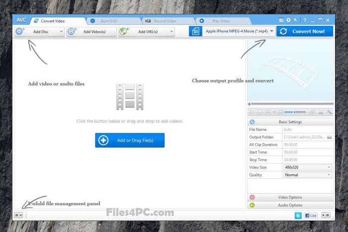 Any Video Converter Ultimate Full Version Interface
